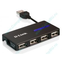 Карманный USB 2.0 концентратор D-Link DUB-104 в Шахтах, USB хаб DLink DUB104 (Шахты)