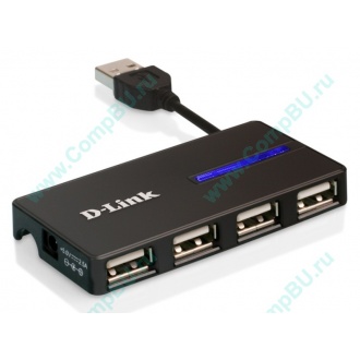 Карманный USB 2.0 концентратор D-Link DUB-104 в Шахтах, USB хаб DLink DUB104 (Шахты)